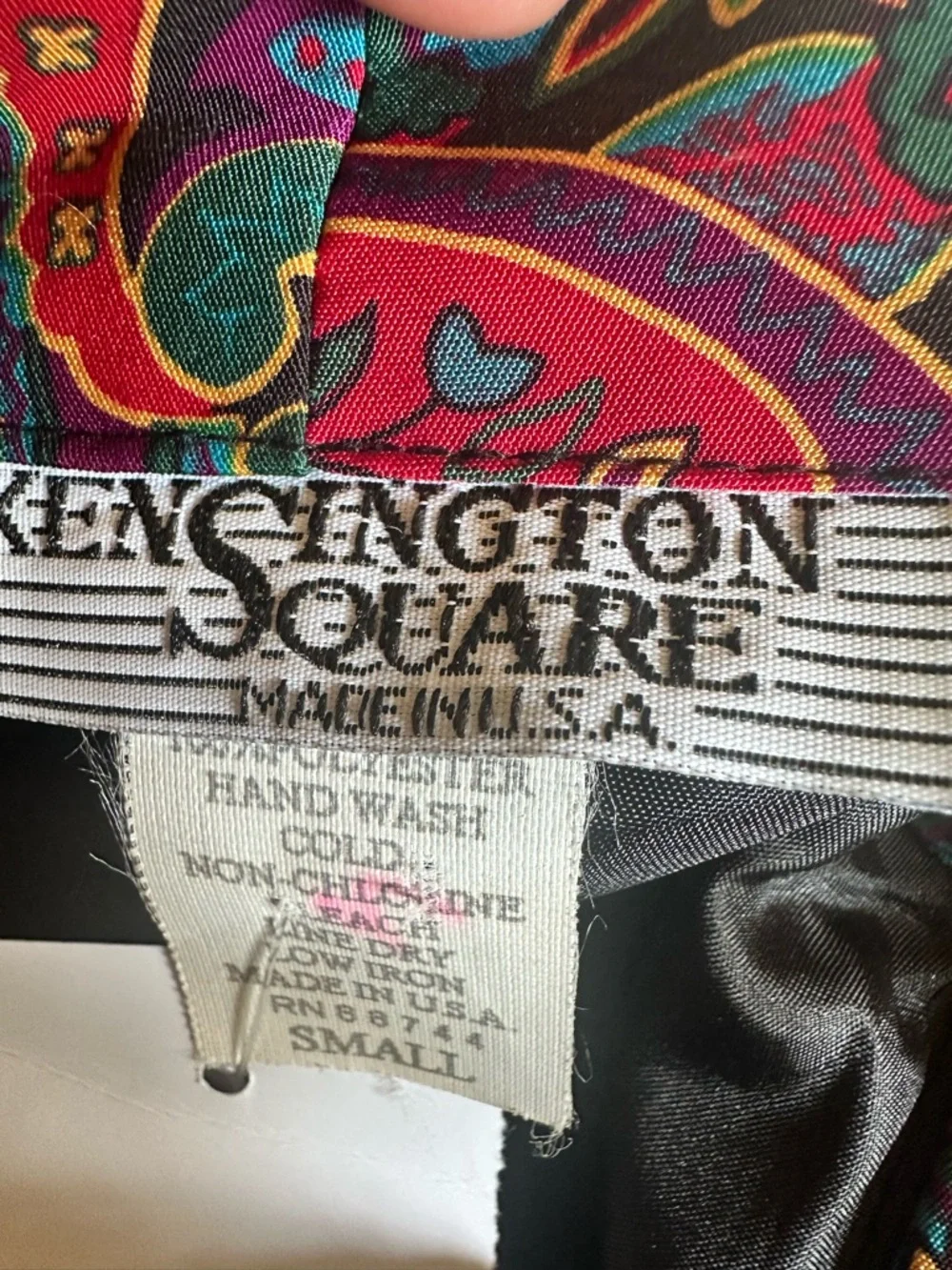 Kensington Square Vintage Paisley Blazer - Black with Multicolor Print